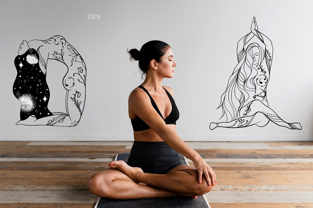 SACRED GALAXY YOGA. MAGICAL BUNDLE, an Illustration by ArtOLB (Photo 12 of 12)