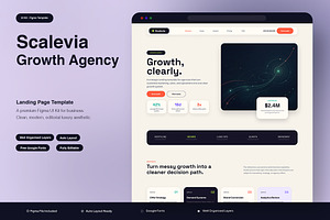 Growth Agency Landing Page, an UI Kit Template by Pitchlook.Studio