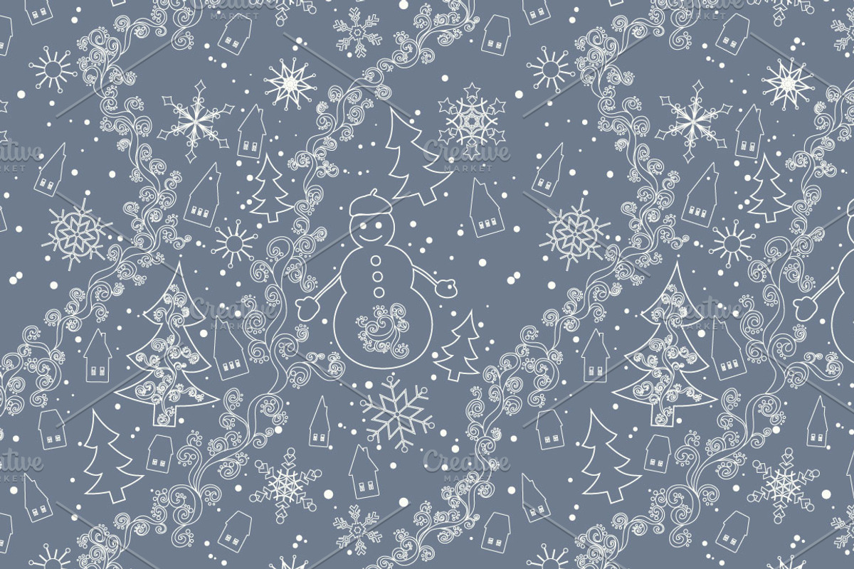 Christmas Seamless Patterns, a Pattern Graphic by Sunny Design (Photo 4 of 5)