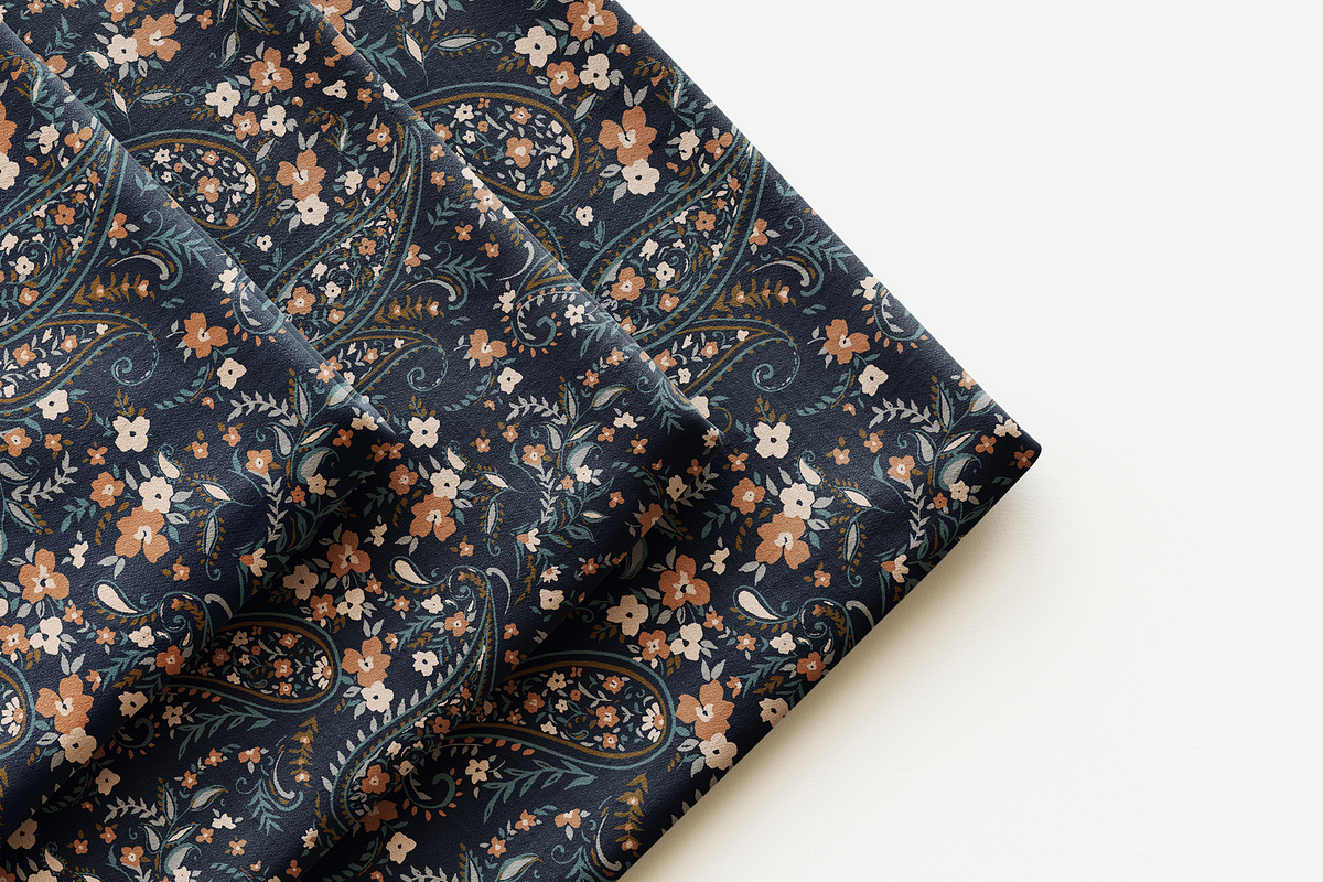 Ethnic Paisley Floral Pattern, a Pattern Graphic by StudioGlouna (Photo 4 of 9)