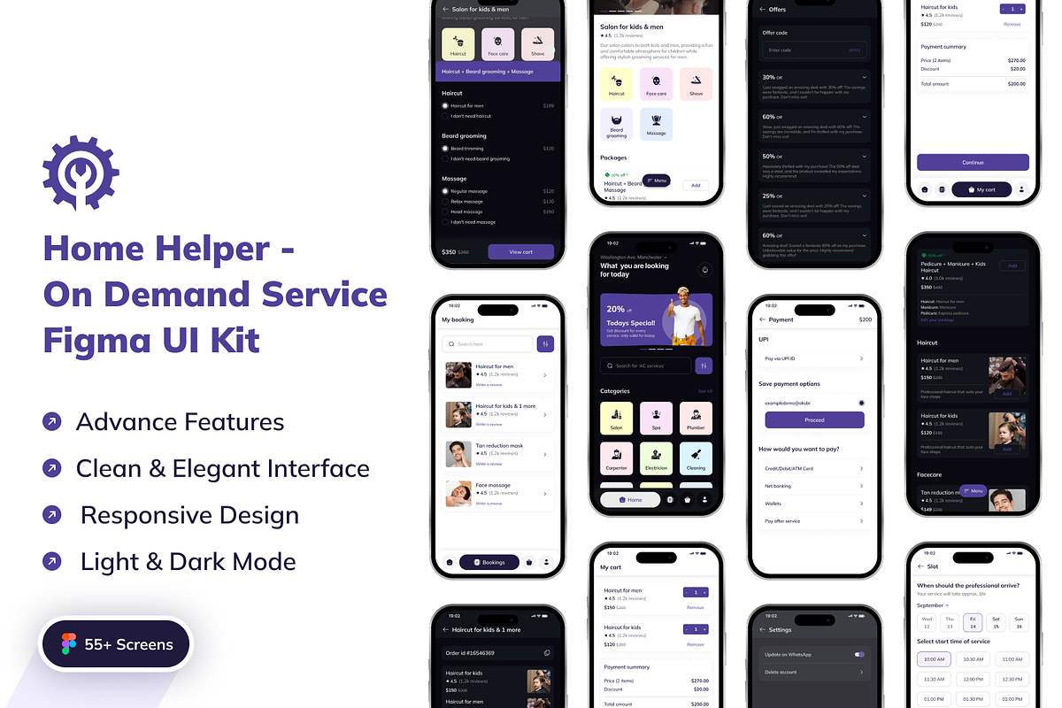 Home Helper On Demand Service App UI, an UI Kit Template by Futurelens (Photo 1 of 8)