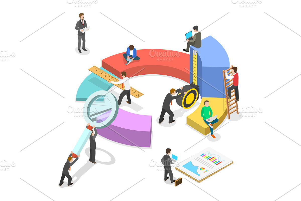 Statistics & Data Analysis Set 01, a Technology Illustration by AndriiStore (Photo 8 of 11)