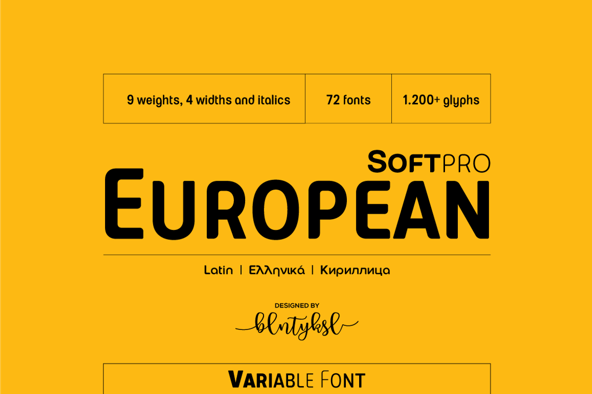 European Soft Pro Variable, a Sans Serif Font by BULENT YUKSEL (Photo 1 of 11)