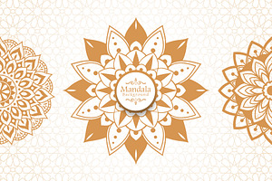 Seamless Golden Mandala Pattern