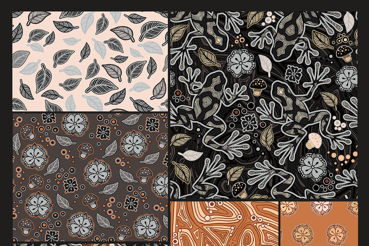 Line Art Frogs Patterns, Borders, a Pattern Graphic by ilonitta (Photo 3 of 13)