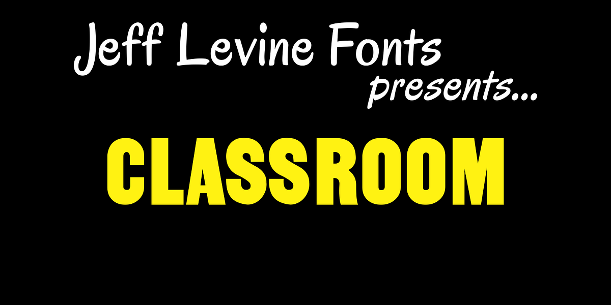 Classroom JNL, a Sans Serif Font by Jeff Levine Fonts