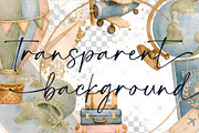 Travel Baby Shower Clipart, a Decorative Illustration by BigCakeBee (Thumbnail 2 of 4)