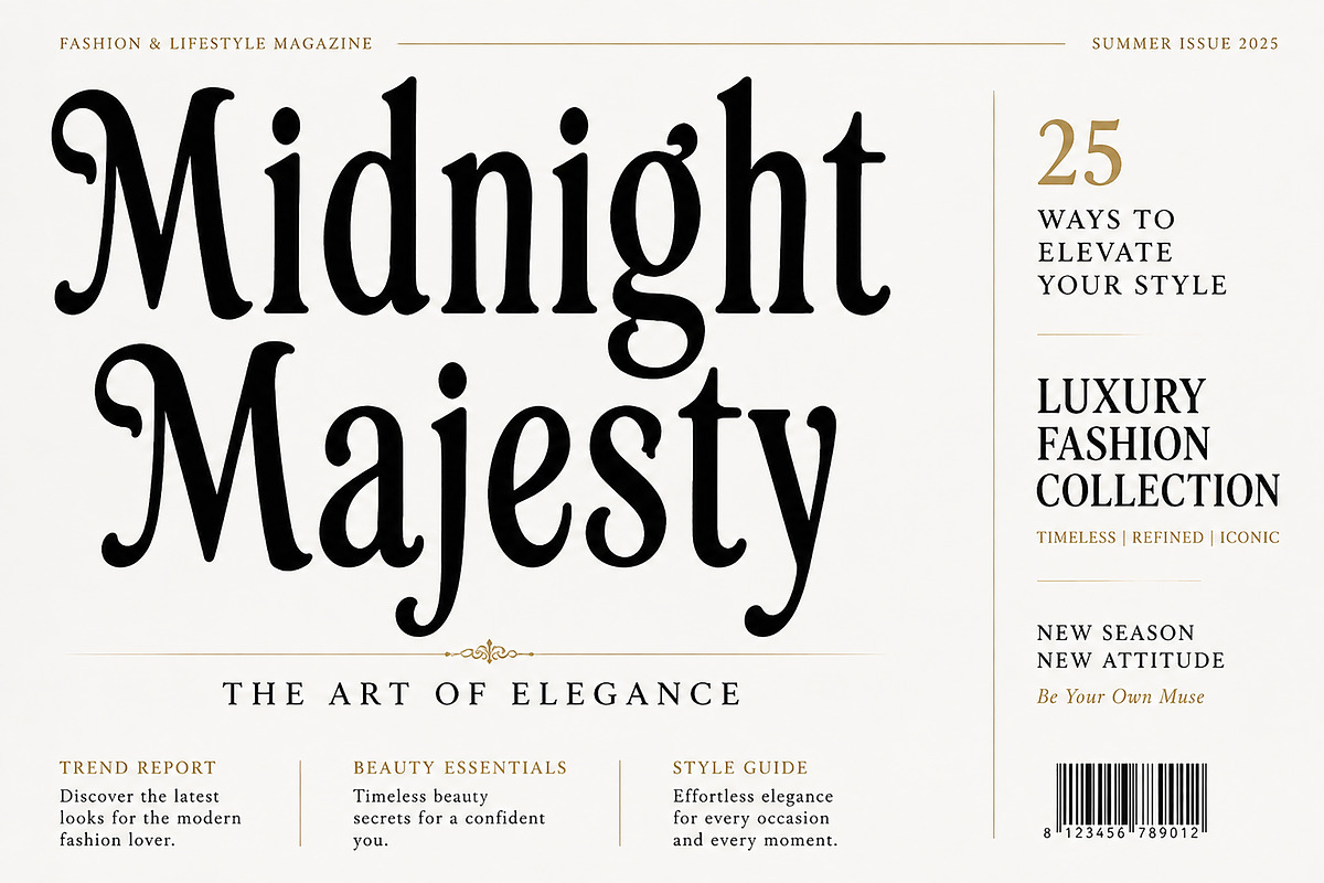 Midnight Majesty – Luxury Font, a Serif Font by Wow Magic (Photo 5 of 6)