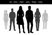 Silhouettes of Standing People, an Object Graphic by Designgrove (Thumbnail 1 of 3)