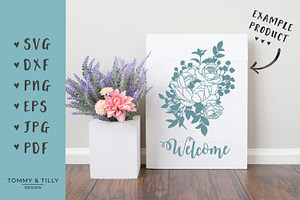 Peony Flowers - Wedding SVG Clipart