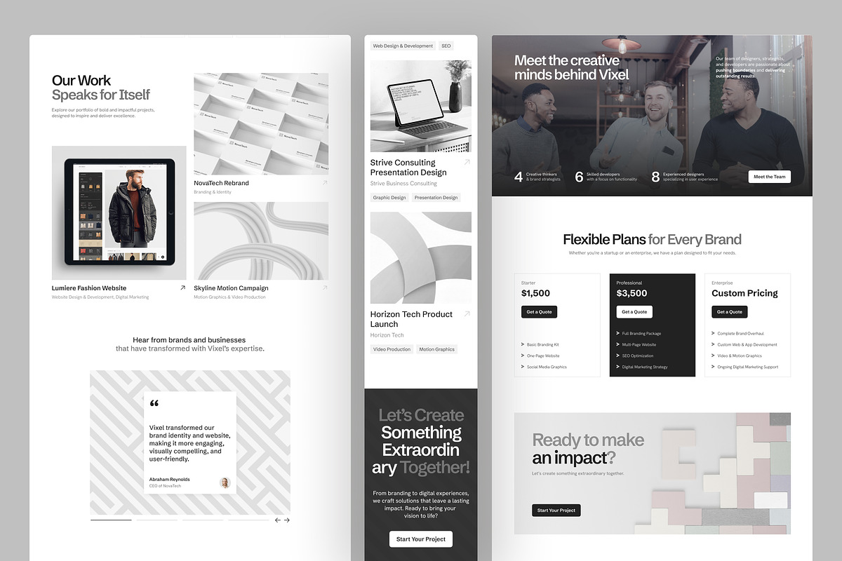 Vixel - Creative Agency Website preview 2