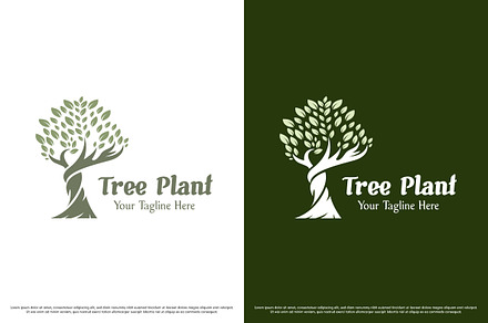Tree Park Logo Design Illustration