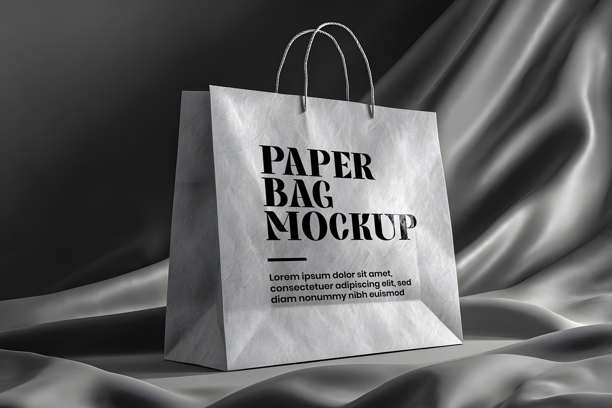 Paper Bag Mockup, an Advertising Mockup by GenesisCreativeCo (Photo 1 of 3)