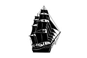 Vintage Sailing Ship SVG Bundle, an Illustration by Designs_River (Thumbnail 10 of 31)