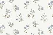 Blue and Green Vintage Floral, a Pattern Graphic by Mieken Petra Designs (Thumbnail 2 of 2)