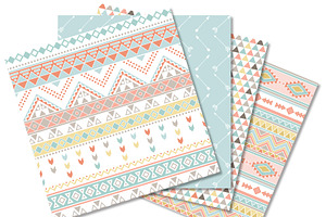 Tribal, Boho Digital Patterns 1