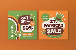 Playful St. Patrick's Sale Banner