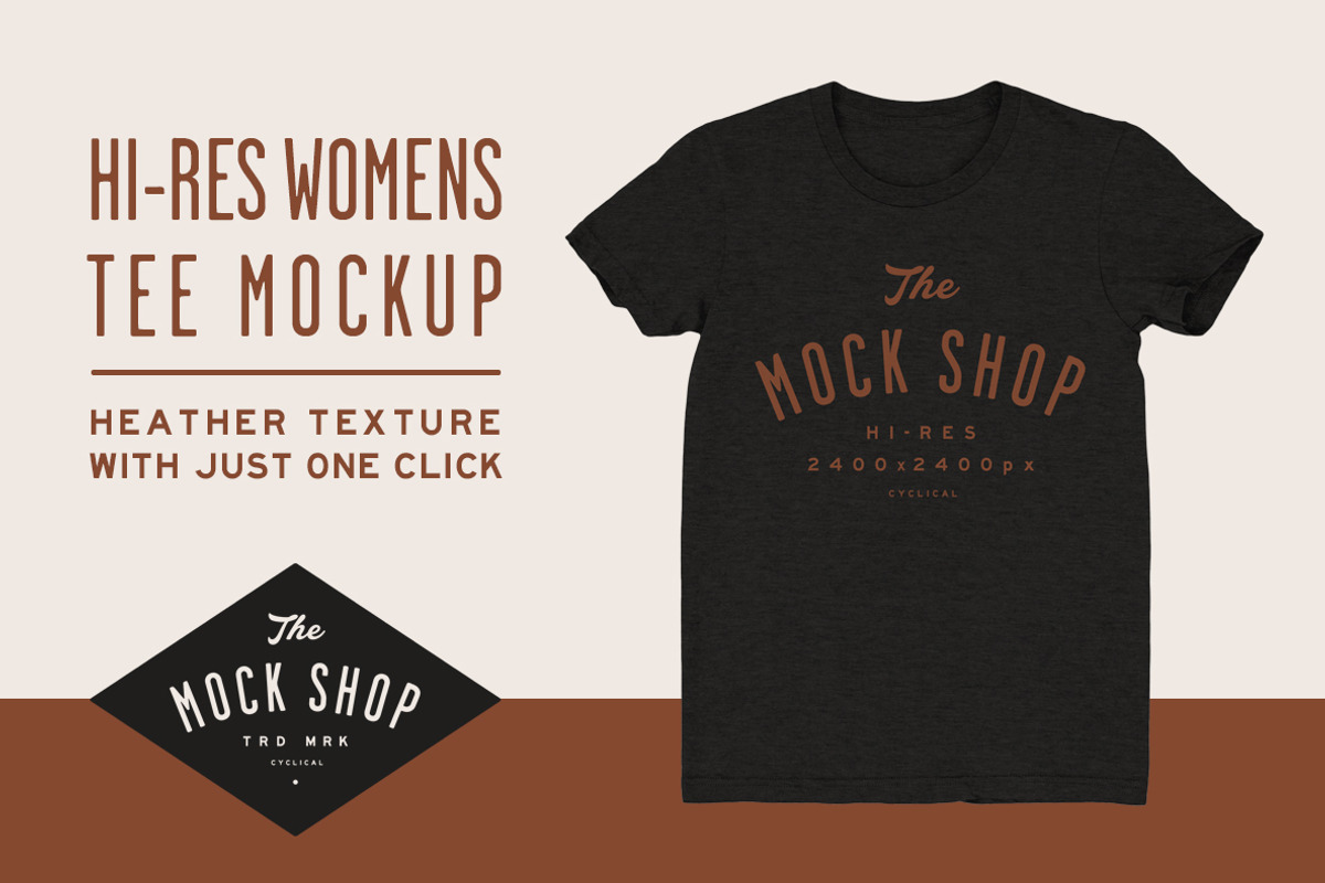 TMS Pro: Womens Tee Mockup, a Shirt Mockup by The Mock Shop (Photo 3 of 3)