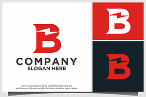 letter B for bolt logo design, a Branding & Logo Template by ebinta99