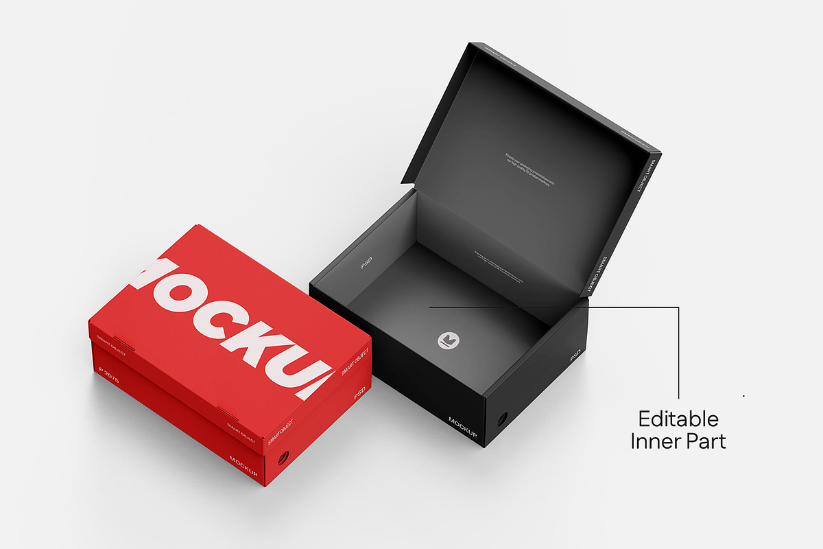 Shoe Box Mockup, a Packaging Mockup by Ram Studio LLC (Photo 8 of 13)