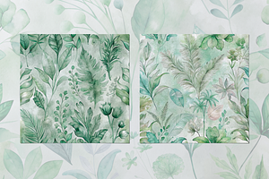 Lush Greenery Seamless Patterns