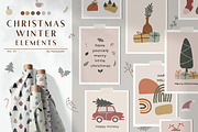 Christmas Winter Abstract Vol.1, a Decorative Illustration by Hanazumi (Thumbnail 1 of 15)