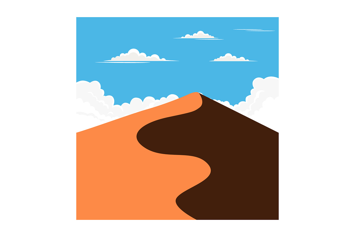 Vector Illustration of a Desert Land, a Background Graphic by PrastHF