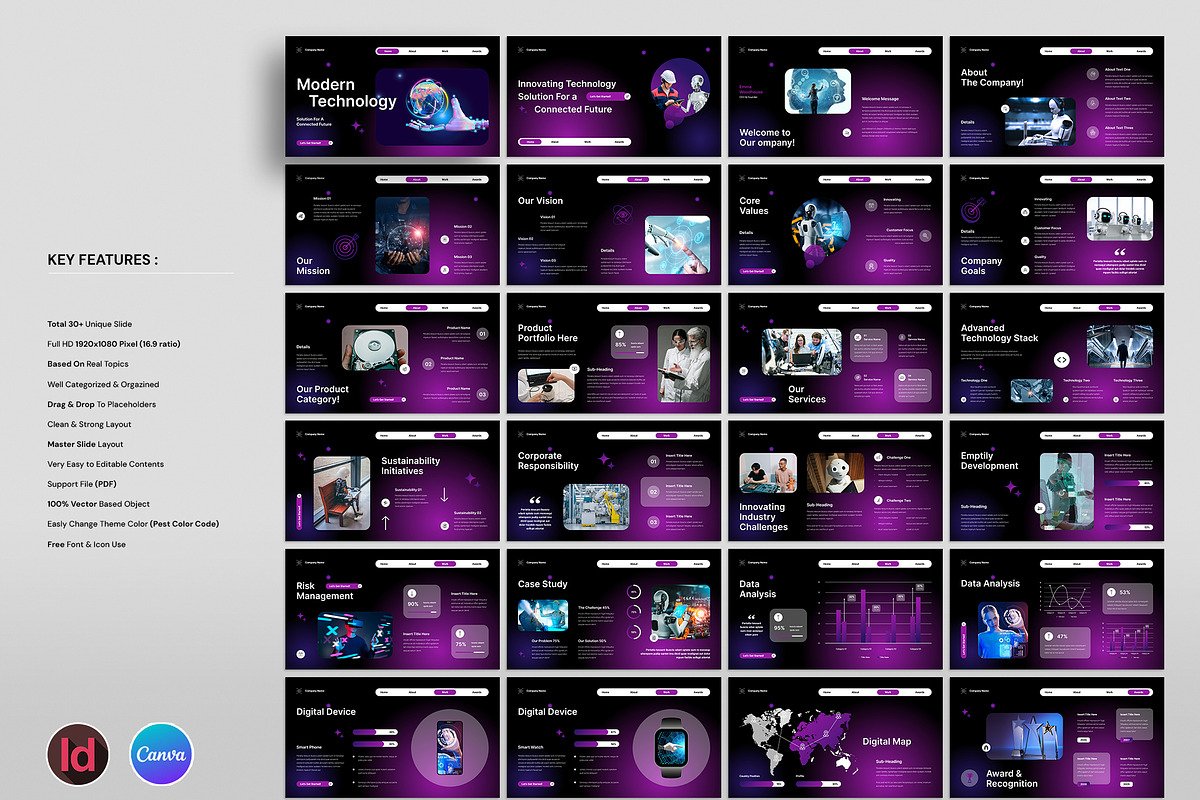 Modern Technology Company Profile, a Presentation Template by Spark_Creative (Photo 10 of 10)