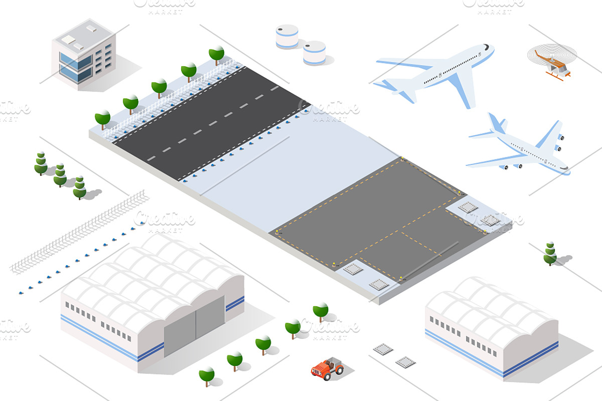 City airport object, an Object Graphic by AlexZeL (Photo 3 of 5)
