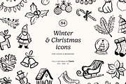 CHRISTMAS line art illustrations, a Seasonal Illustration by Crocus Paperi (Thumbnail 1 of 5)