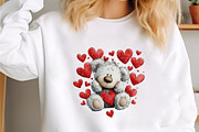 Valentines Teddy Bear Clipart, an Illustration by designcity5 (Thumbnail 5 of 5)
