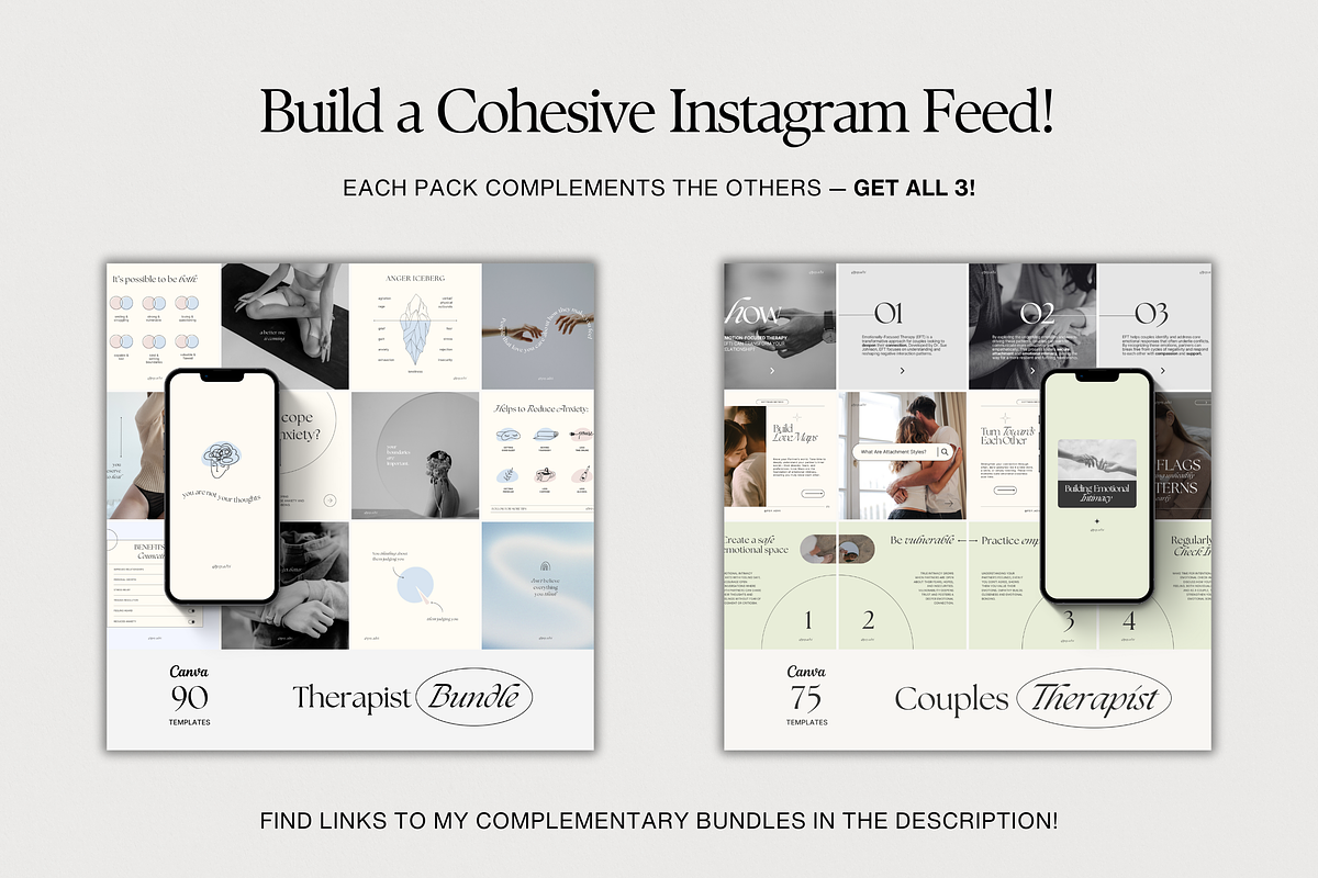 Mental Health Instagram Templates, a Social Media Template by Chewie Co (Photo 6 of 10)