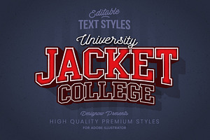 University Jacket Text Style