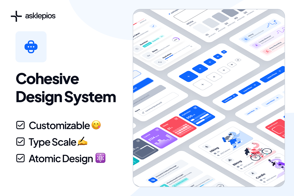 asklepios ui kit: AI Healthcare App, an UI Kit Template by strangehelix.bio (Photo 7 of 10)