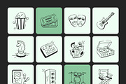Entertainment Doodle Icon Set, an Outline Icon by Vectors Market (Thumbnail 7 of 8)