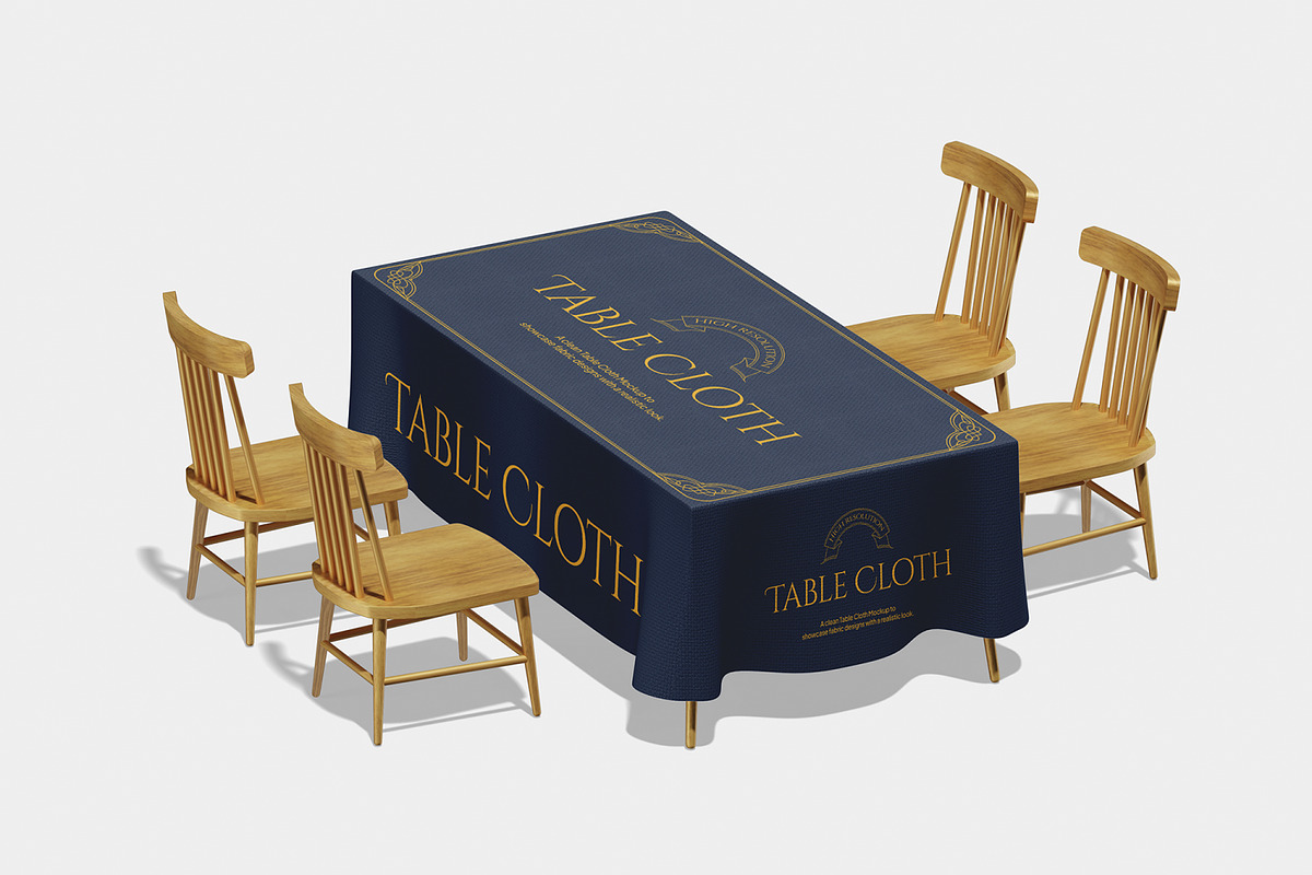 Table Cloth Mockup, a Merchandise Mockup by Unerispace (Photo 4 of 5)