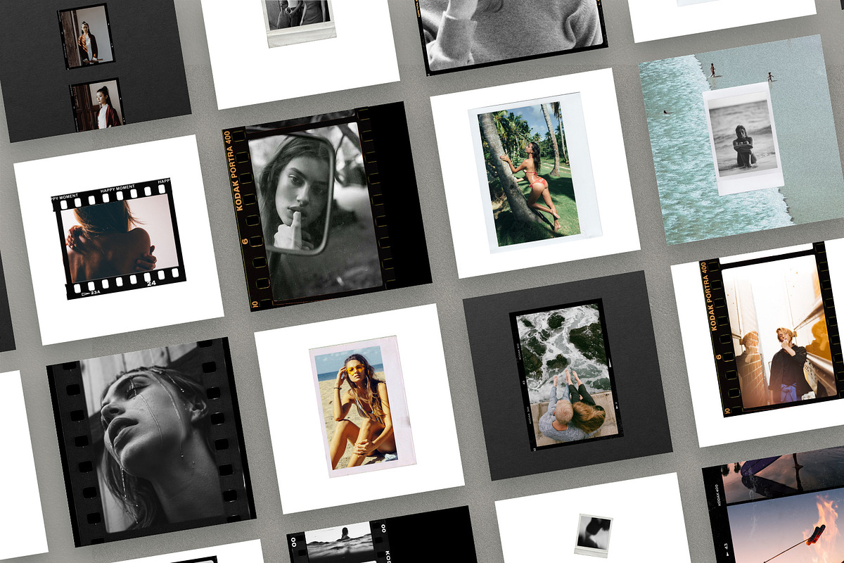 100 Film Frames & Instant Templates, a Social Media Template by The Muza (Photo 10 of 15)