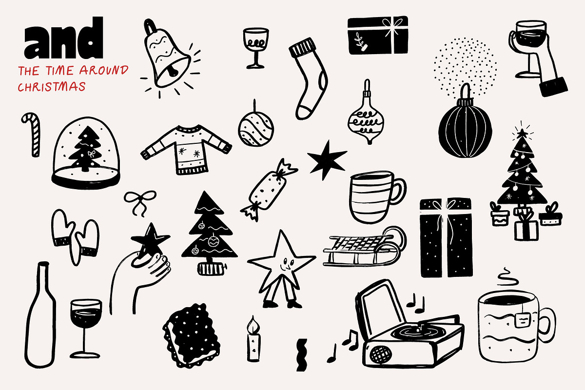 Christmas Vector Illustrations, an Illustration by dicreate (Photo 3 of 12)