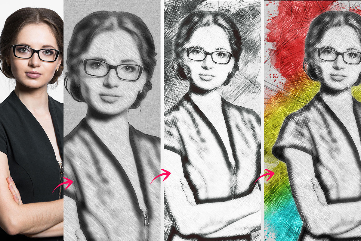 Realistic Pencil Sketch Photoshop, an Action Add-On by MRI STUDIO (Photo 2 of 17)