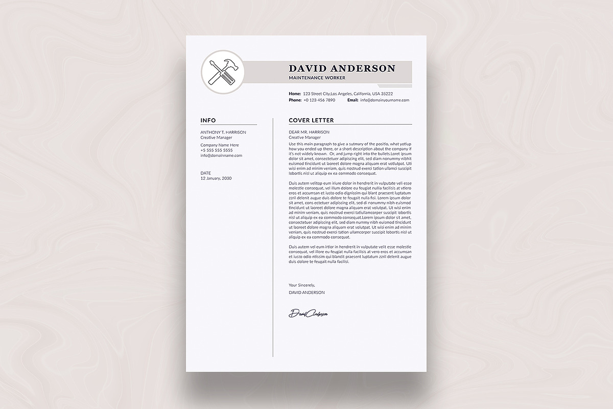 Resume Template, a Resume Template by DesignDevisers (Photo 4 of 10)
