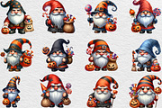 Halloween Gnome Clipart,Png Candy, an Illustration by Black Bird Studio (Thumbnail 2 of 6)