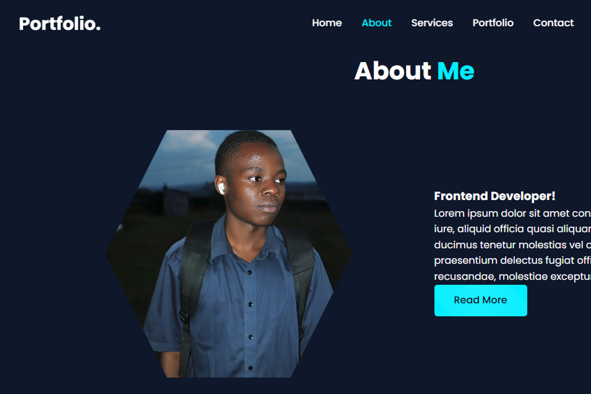 Modern Portfolio Website, a Landing Page Template by StevenIMANZI (Photo 2 of 6)