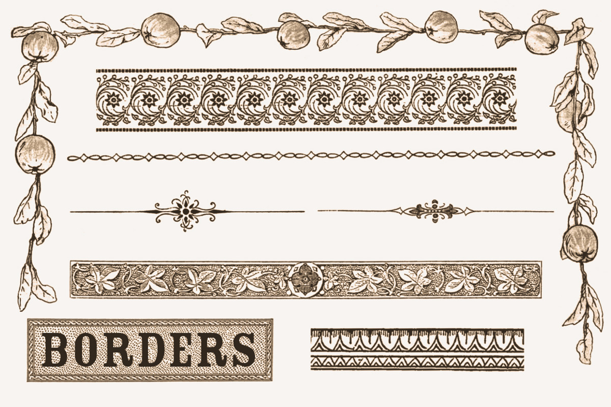 Antique Graphic Elements Brushes, a Brush Add-On by Blue Line Design (Photo 5 of 8)