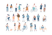 100+ People silhouette vector set, a Person Illustration by Vector_Art (Thumbnail 5 of 12)