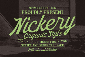 Nickery Organic Font Trio, a Script Font by Letterhend Studio