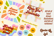 Retro Rainbow Canva Templates for IG, a Social Media Template by Dear Darling Design (Thumbnail 4 of 13)