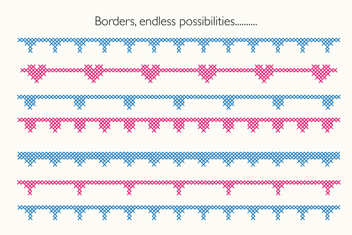 Stitching Love a cross-stitch font preview 8
