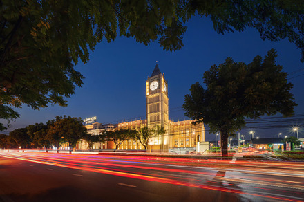 Big Ben, London Street in Bangkok City, Thailand in English conc, a Photo by Tampatra
