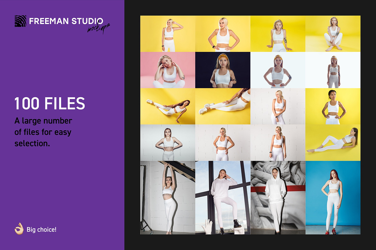 100 Leggings Mock-Up Set, a Bottom Mockup by Freeman Studio (Photo 3 of 24)