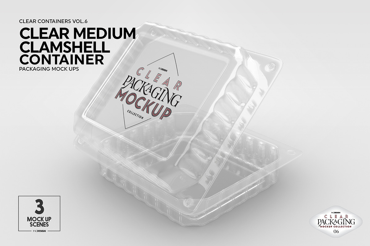 06 Clear Container Packaging Mockups, a Cups & Container Mockup by INCDesign (Photo 17 of 21)